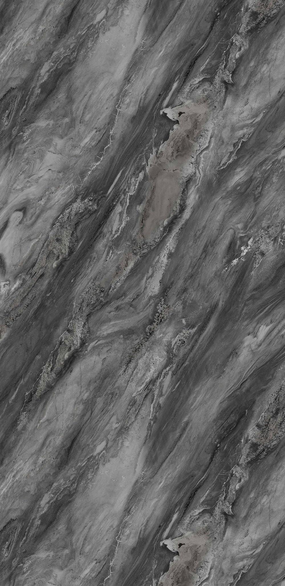 AMON Wandpaneele 122x244cm in Marmor- Granit-Optik (Obsidian Grey) ideal als Duschrückwand Badrückwand Küchenrückwand TV-Rückwand Dusch- Bad- Wand-Verkleidung aus 3mm PVC Wasserdicht Wasserfest
