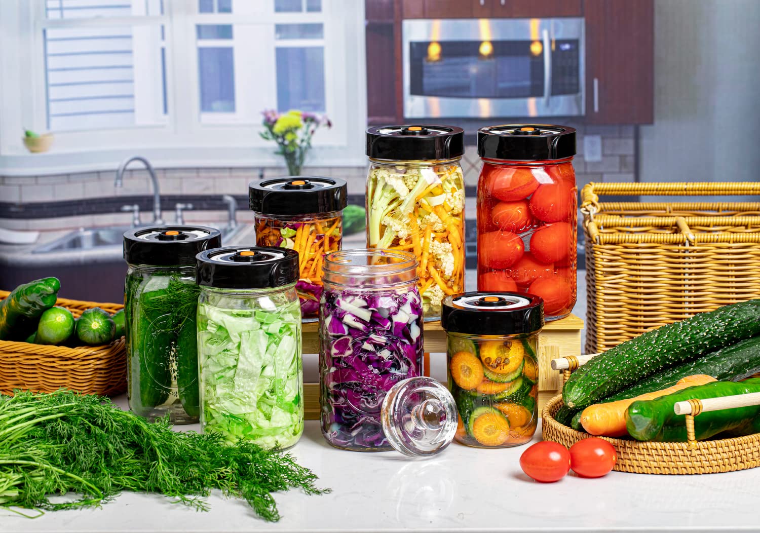 広口メイソンジャー用発酵キット Amazon.co.jp: Jillmo 発酵蓋 真空発酵キット ポンプ付き 広口