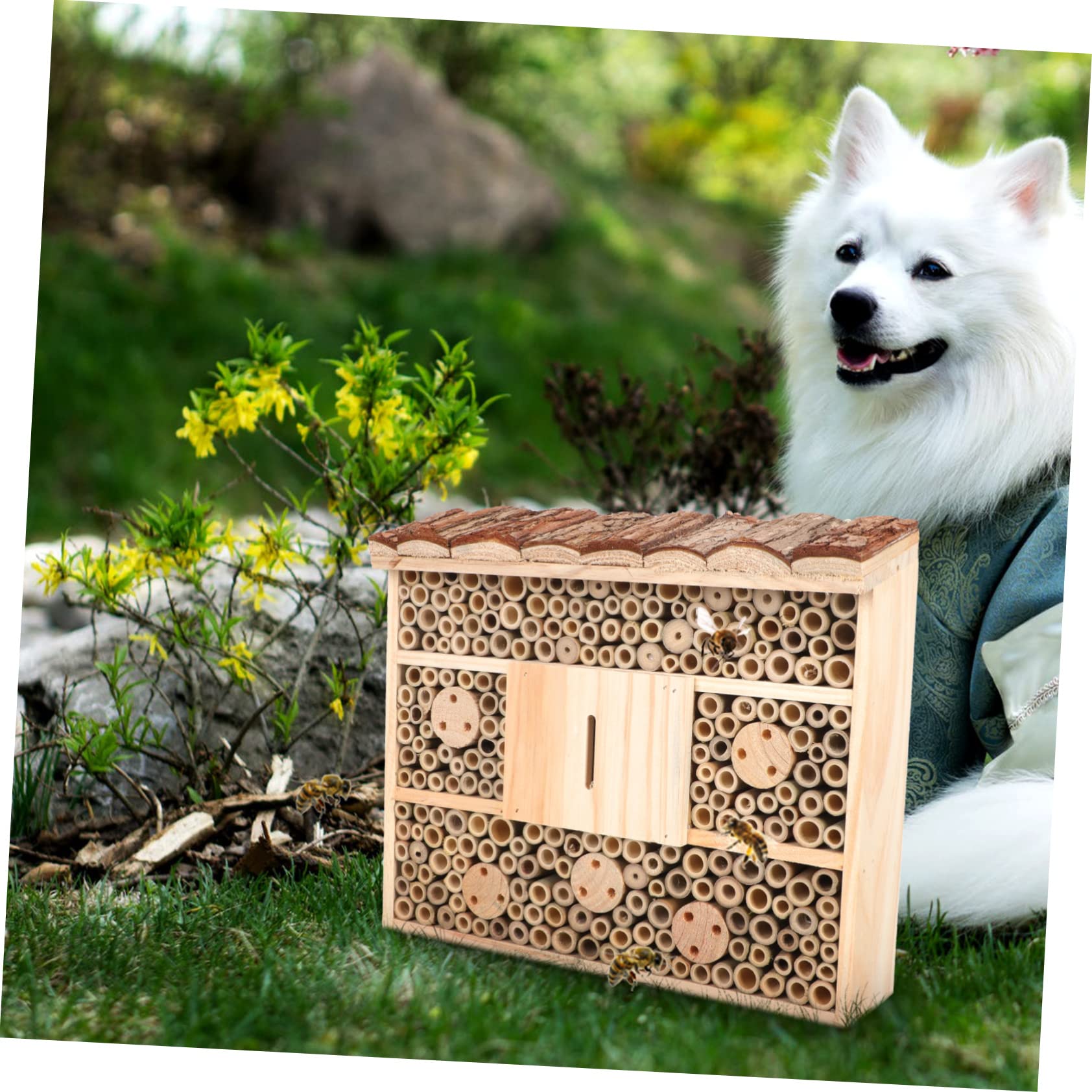 Kreatives Insektenhaus Home Decor wohnungseinrichtung gartenzubehör Outdoor Decoration insektenhäuser Bestäuberhaus Maurerhaus Briefbienen Gartenhaus Außenhütte Hotel Holz