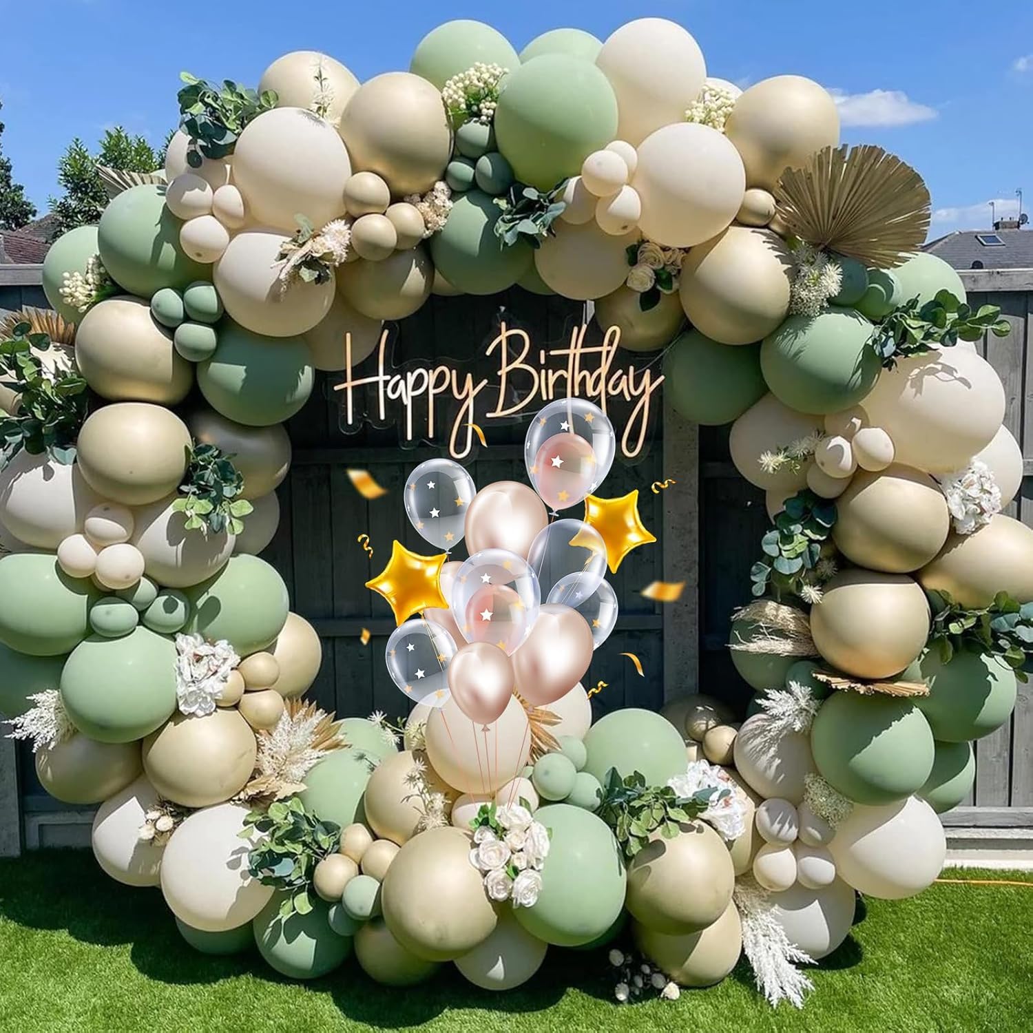 Set di arco per palloncini, 2,2 m, arco per palloncini in oro, con piede, arco per palloncini in metallo, per compleanno, matrimonio, laurea, decorazione