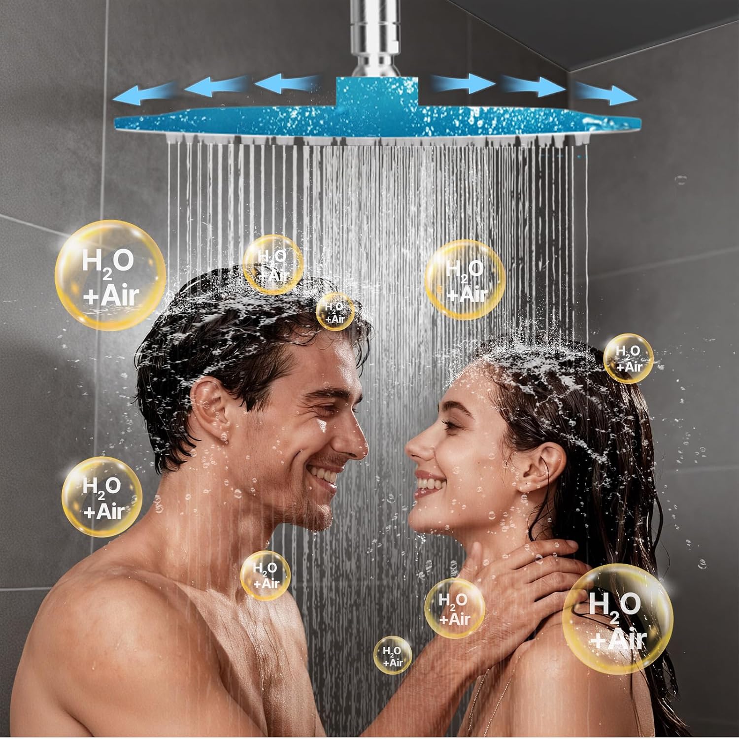 Shower Faucet Set 12IN Brass Rough-In Valve Body Trim Kit Rainfall Included Handle Accessories Complete 2 Functions with Rain Head and Handheld Bathroom Systems (12'', Brushed Nickel) image 3