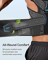 Vista 5 de All-round Back Belt Support for Women Men, Breathable Durable Lumbar Support Brace, Lightweight and Invisible Under Clothing, Back Support Brace for