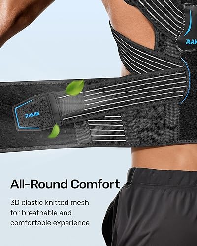 Miniatura 5 de Soporte de cinturón trasero completo para mujeres y hombres, soporte lumbar transpirable duradero, ligero e invisible debajo de la ropa, soporte de