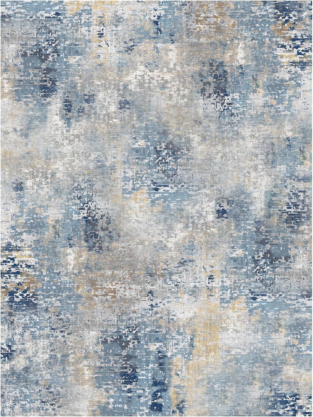 Washable Blue Area Rugs 5x7 Modern Abstract Soft Large Carpet for Living Room Entryway Bedroom Farmhouse Non-Slip