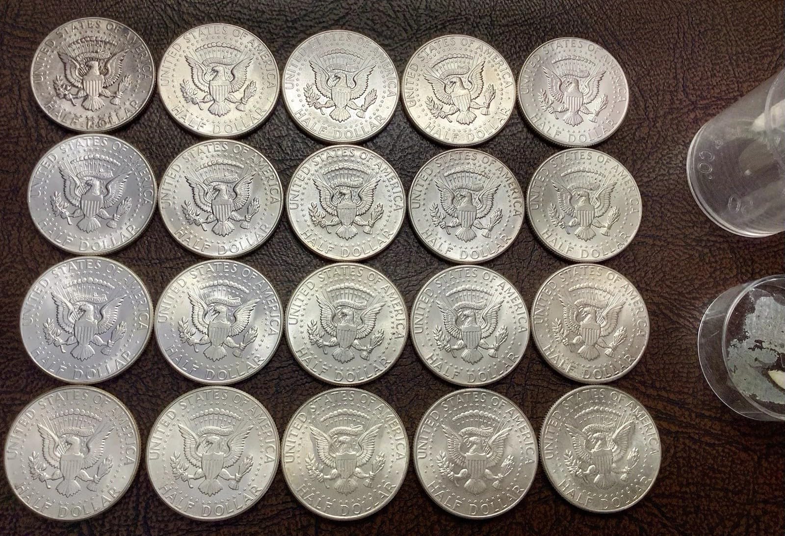 1964 Kennedy Half Dollar, 90% Silver, Brilliant Uncirculated Roll