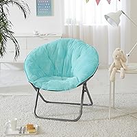 Vista 2 de Urban Lifestyle Silla de piel sintética super suave con estructura de metal plegable, color aqua