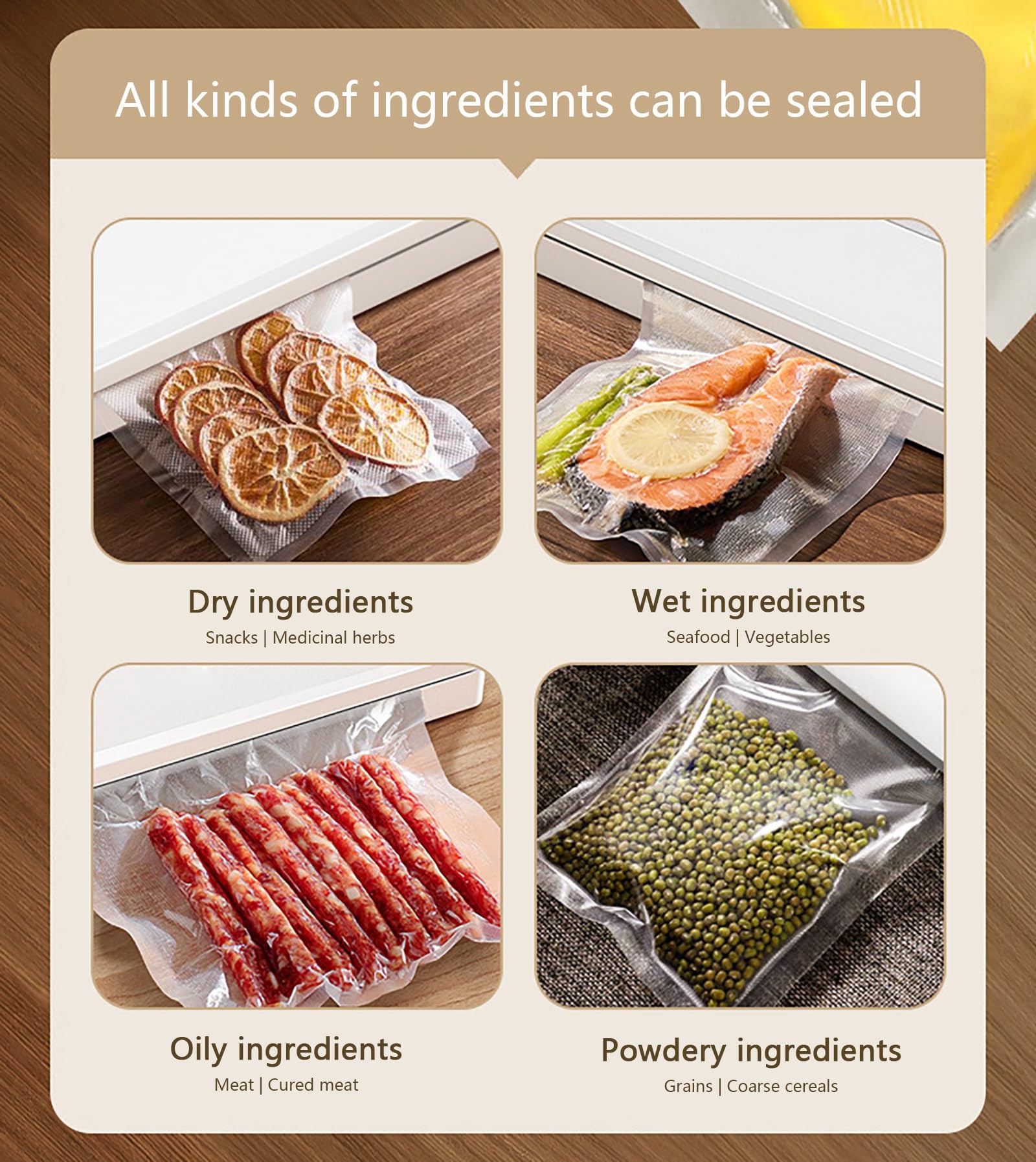 Vacuum Sealer Machine with Auto Bag Detection, 2X Faster Sealing, Marinator Function for Meat & Fish, Energy Saving