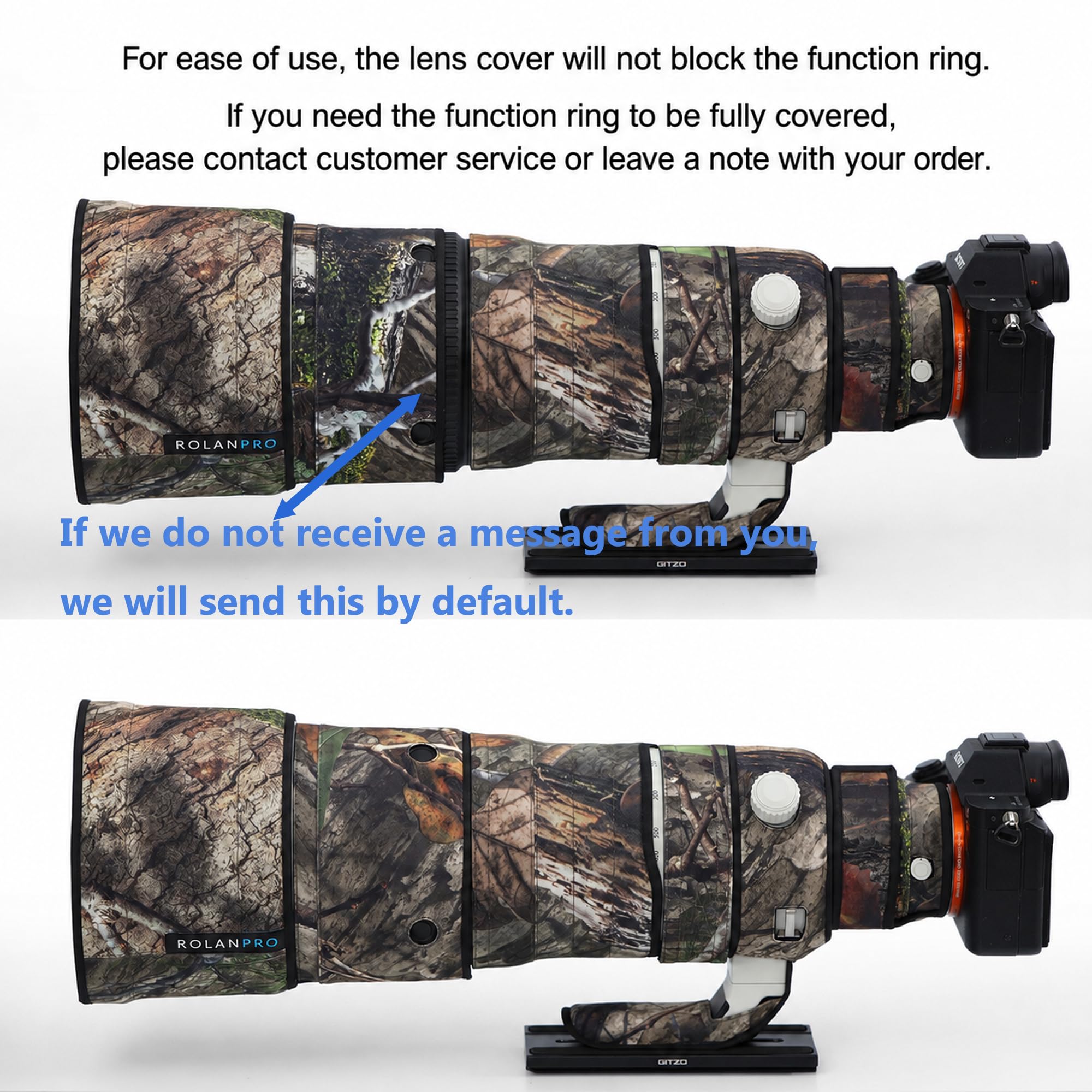 Rolanpro Objektivschutz für Sony FE 100–400 mm F4.5 GM OS (SEL100400MC), wasserdichte Camouflage-Regenmantel, Objektivschutzhülle für Wildtierfotografie, Vogelbeobachtung und Outdoor-Shooting # 31