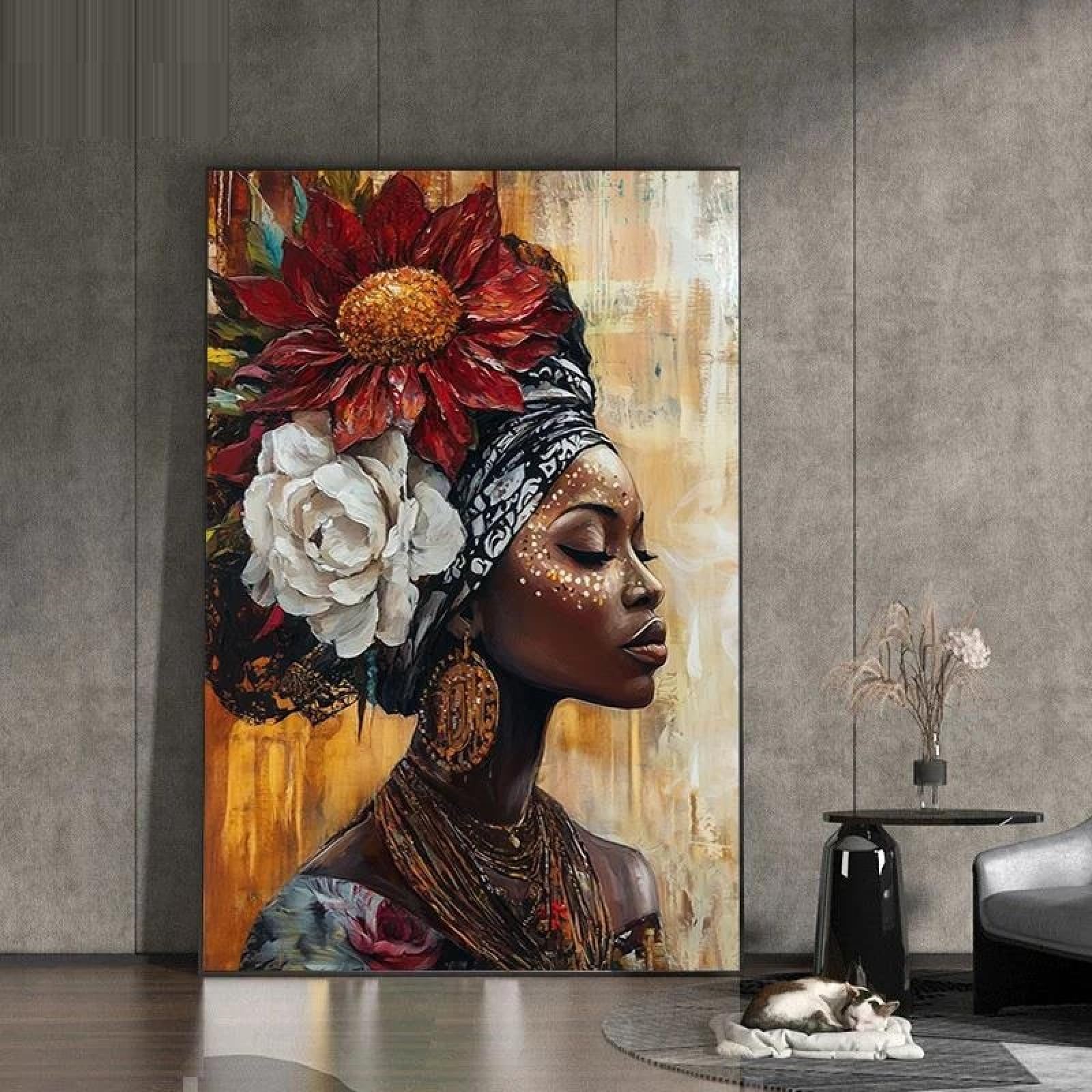 Cuadro decorativo para la sala de estar en lienzo de formato medio 8