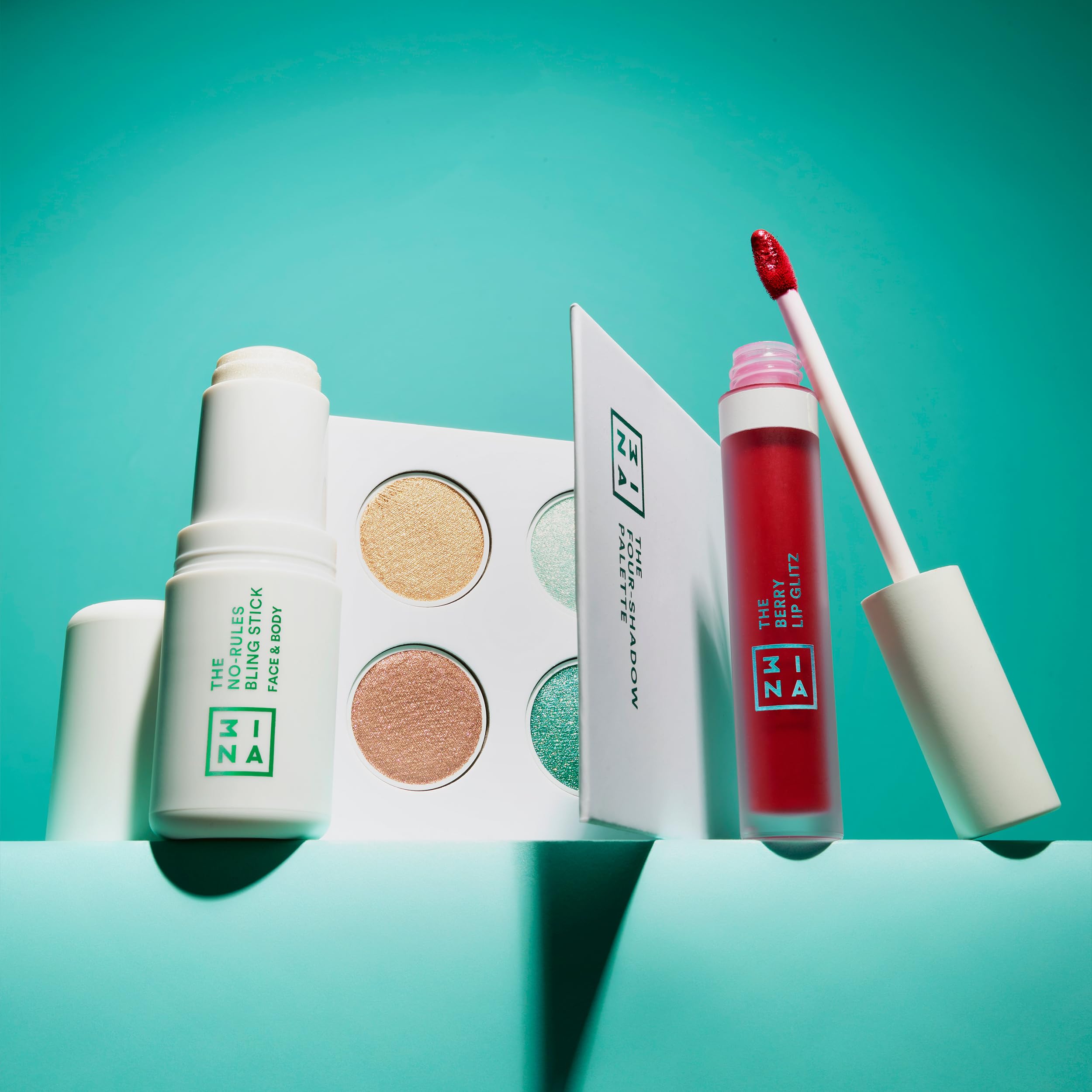 3INA MAKEUP - The Four - Shadow Palette - Paleta Cieni Do Powiek - Wysoce Napigmentowane - Długotrwałe Formuły - Metalicznymi i Multichromatycznymi Efektami - Vegan - Cruelty Free