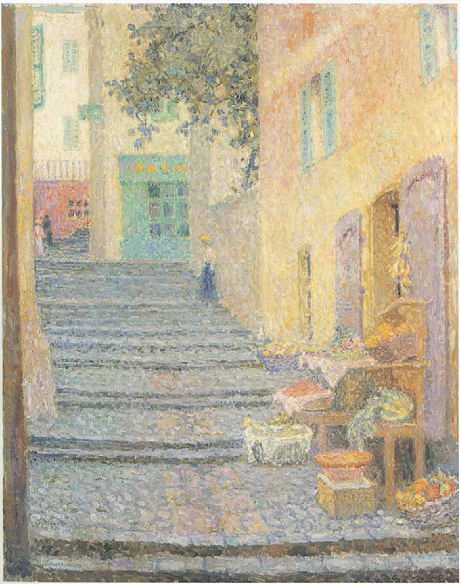 ARTXLXXBN Famous Painting Art Wall Decor Abstract Art Picture the Italian Boutique by Henri Le Sidaner Animal Pictures for Home Decor 60x90cm