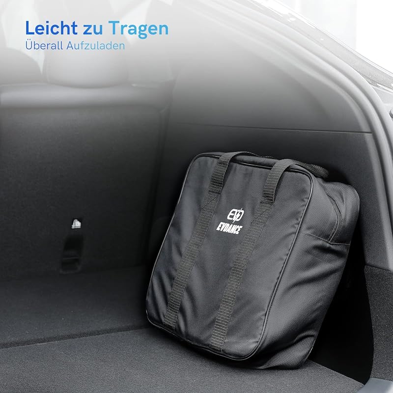 EVDANCE Type 2 Töltőkábel Elektromos Autóhoz 22 kW 32A 10m Háromfázisú EV PHEV Gyorstöltő Kábel Táskával IP65 Vízálló