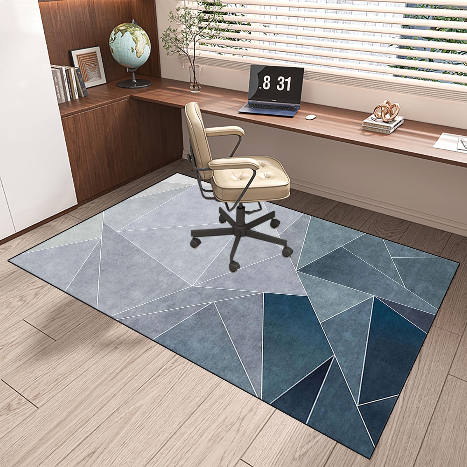 MXOUAJ Office Chair Mat for Carpet Floors Non-slip Gaming Chair Mat for Carpet & Wooden Floors Carpet Protector Chair Mat Easy to Clean Floor Protection Mat for Hard Floors 180 x 230 cm