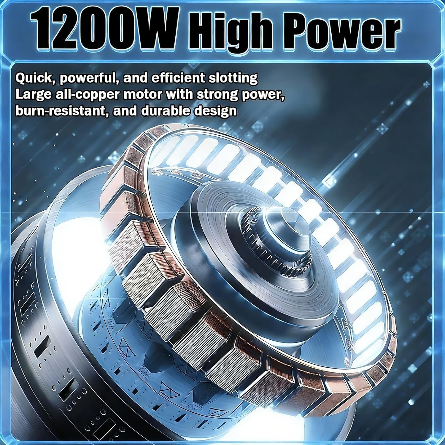 Electric Grout Removal Tool 1200W - Automatic Tile Cleaner with Dust Collection, 9000 RPM Heavy-Duty Grout Cleaner for Floors & Walls, Includes 1.7mm Attachment (110V)