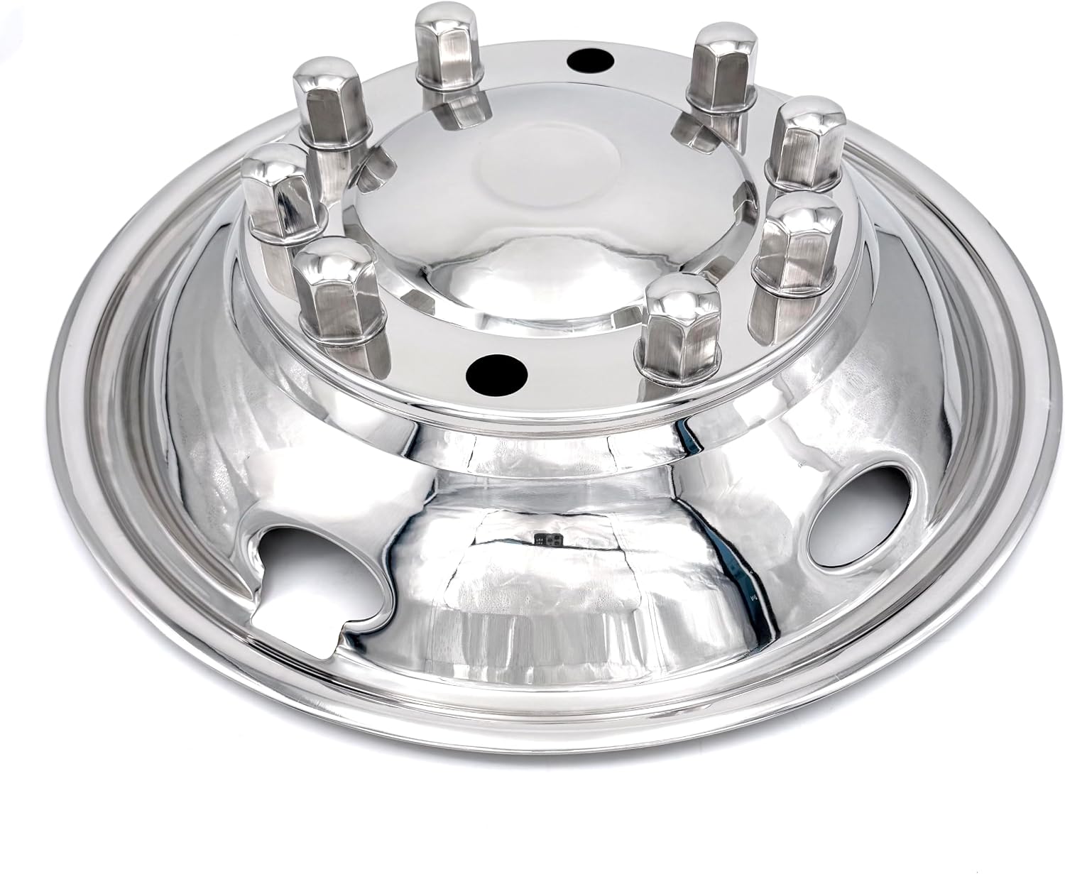 22.5 Inch 10 Lug 5 Vent Holes Polished Surface SS 304 Wheel Simulator