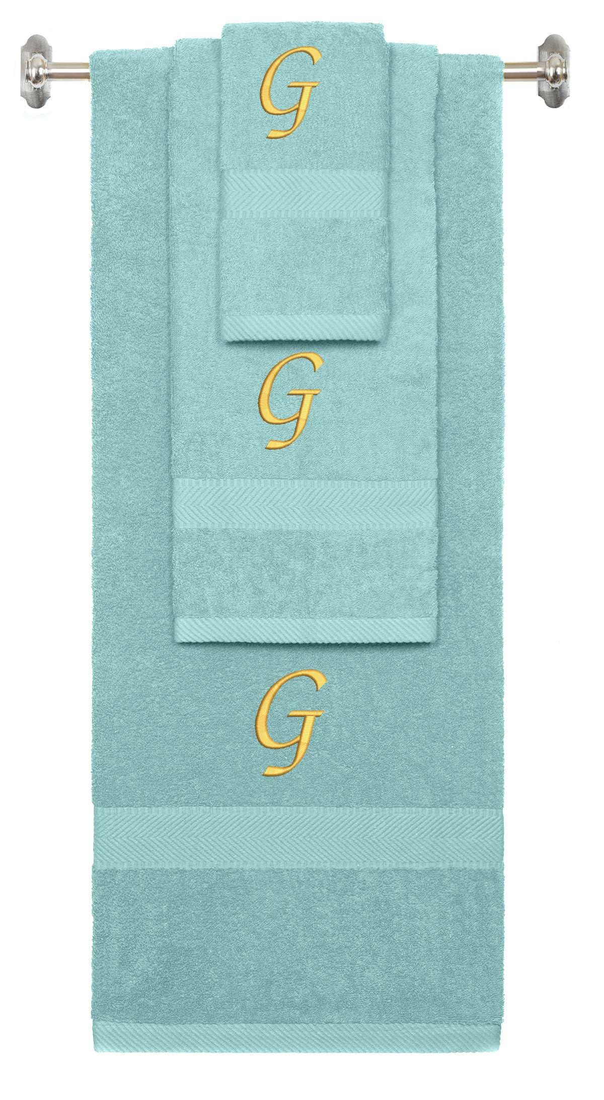 Personalized Monogram Towel Set - Custom Embroidery -21