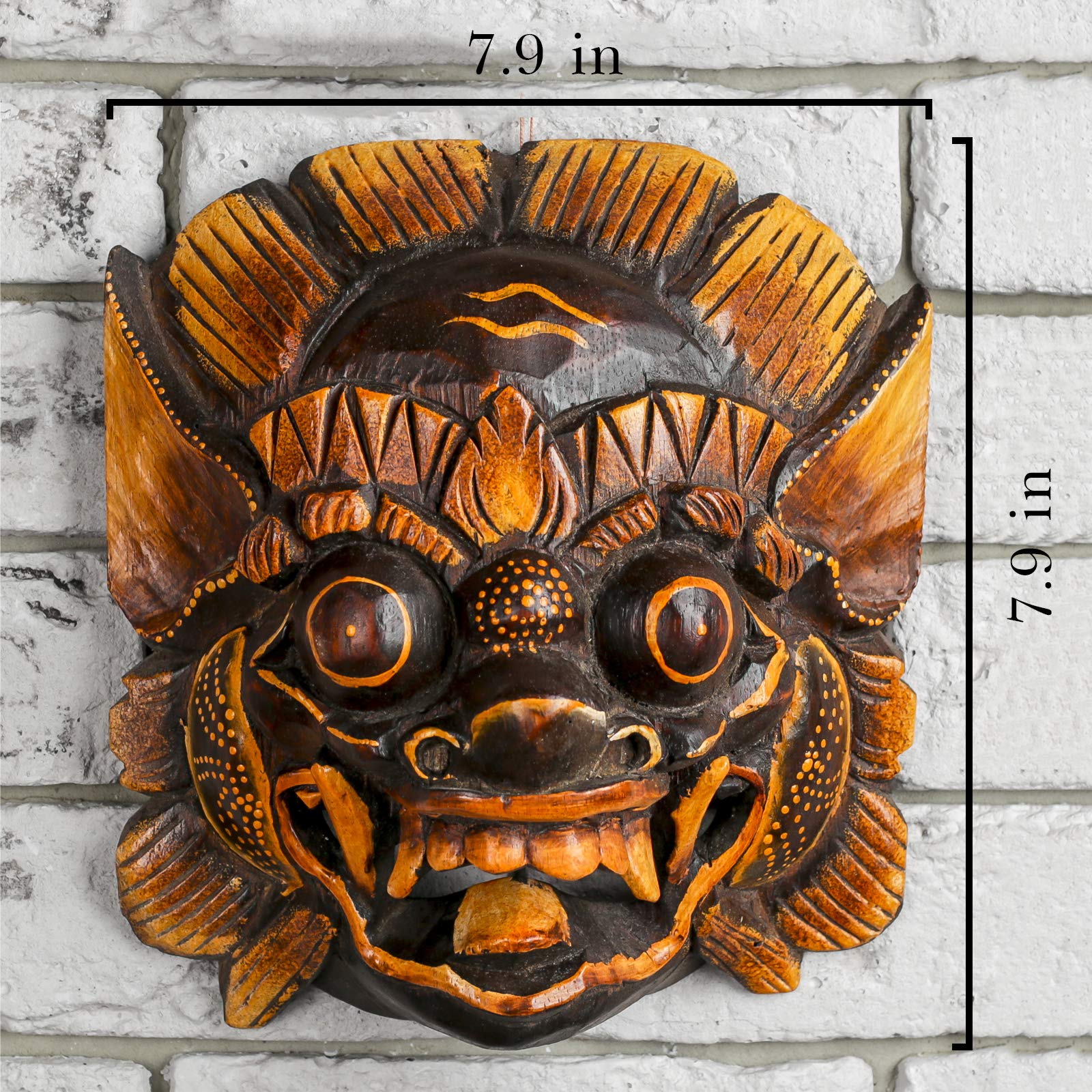20 Inch Wooden Masks African Animal Wooden - Set Of 5 Hand Carved 20 ...