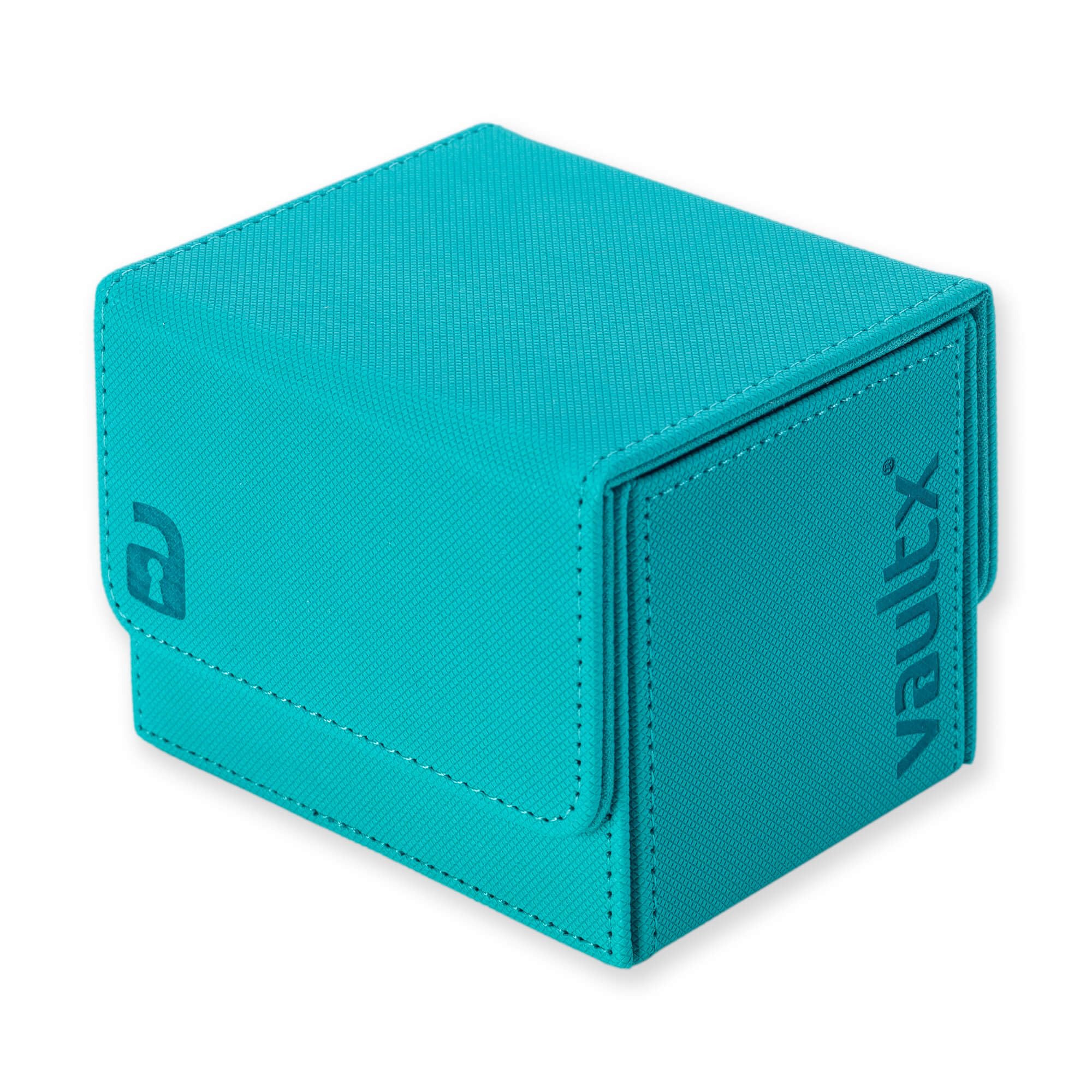 Vault X Caja para Mazo Exo-Tec de Carga Lateral, para 100+ Cartas Coleccionables con Fundas, Tapa Magnética (Verde Azulado)