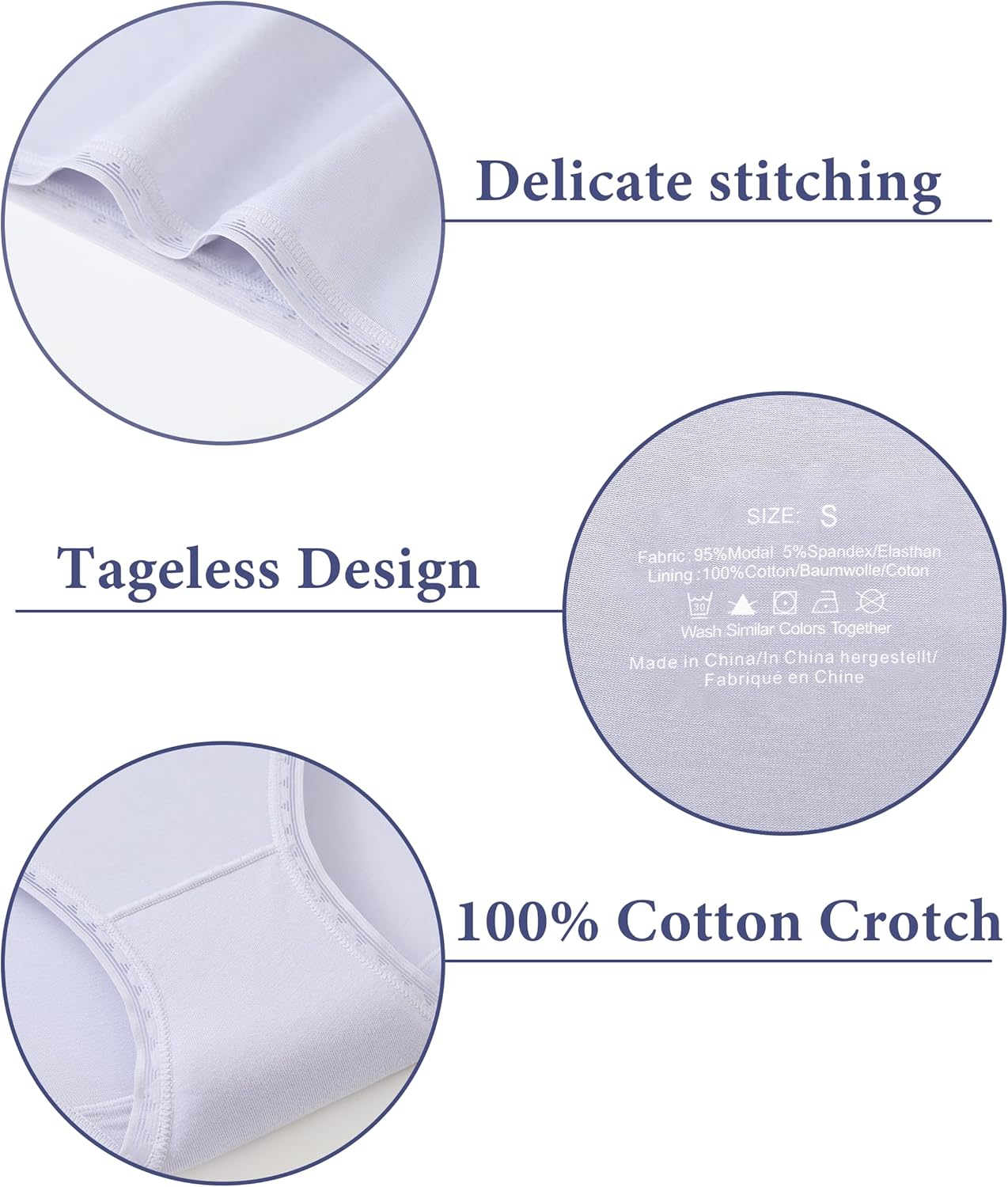 ANLIQI Women's Modal Underwear Soft Hipster Panties for Women Pack Breathable Moisture Wicking Briefs Ladies Underpants - Image 4