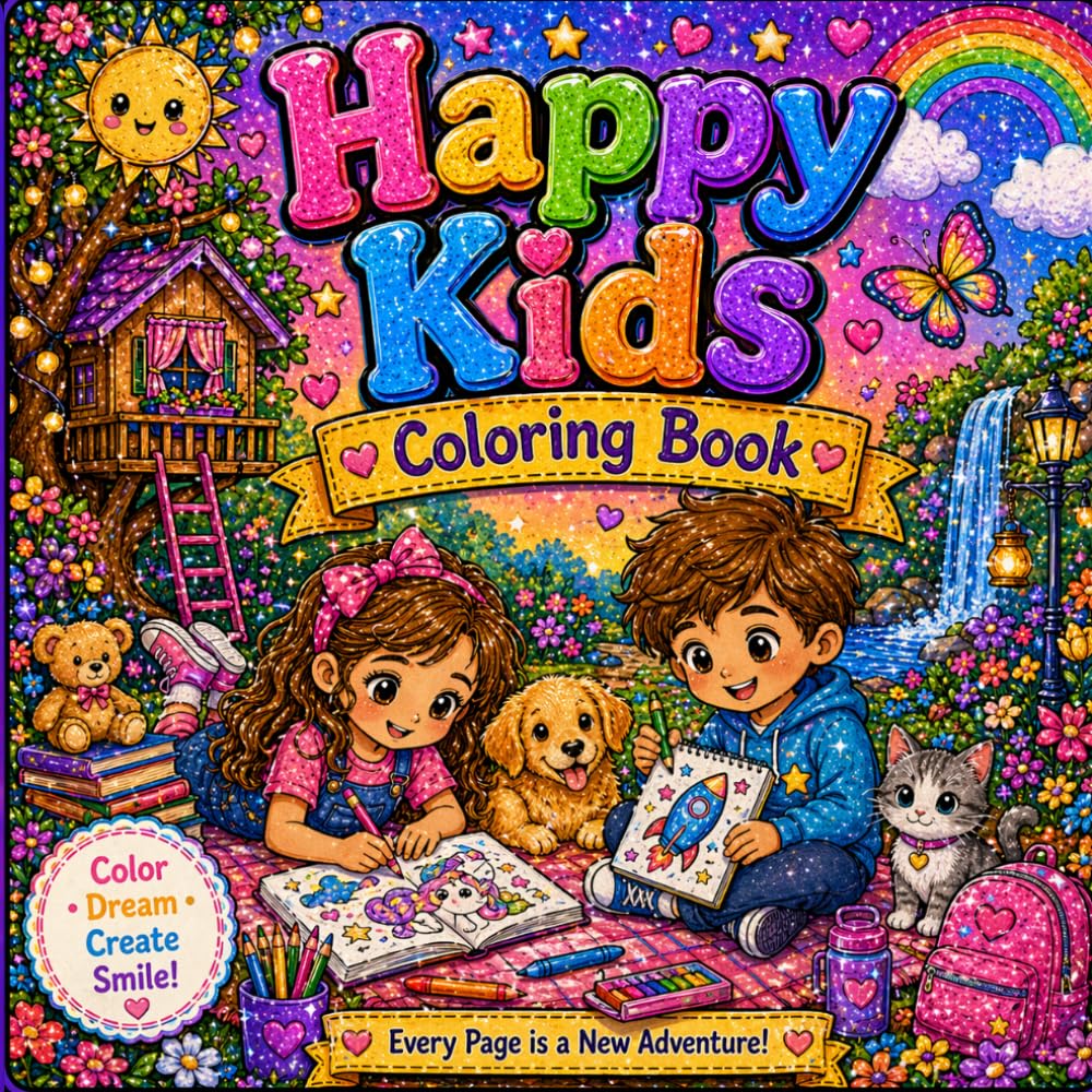 Happy Kids Coloring Book: Fun Activities, Playtime & Everyday Adventures for Kids