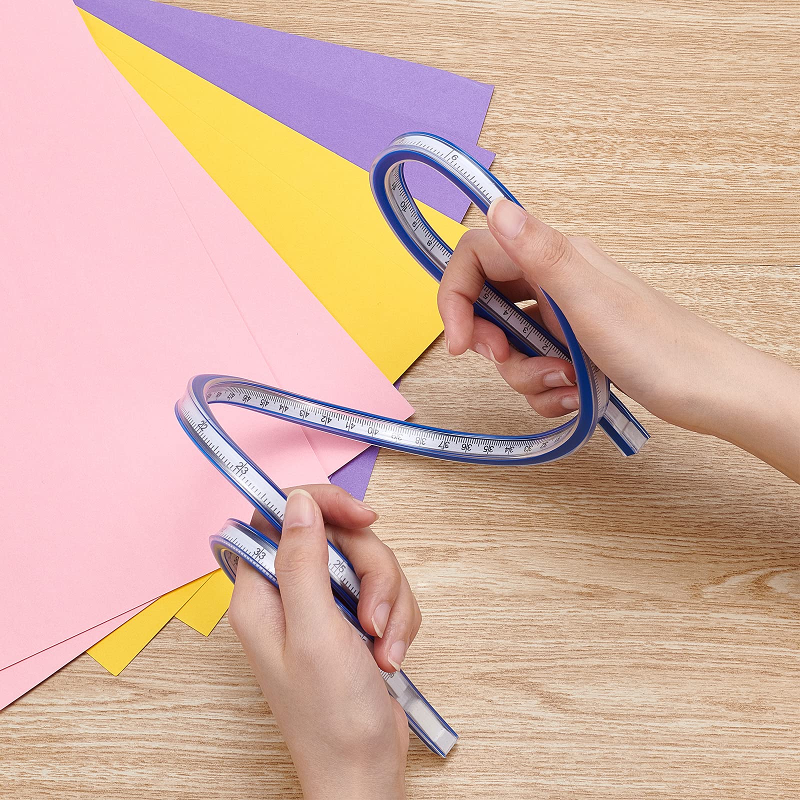 OLYCRAFT 36" Flexible Curve Ruler - Bendable Drawing & Measuring Tool For Sewing, Design, And Crafts - View #3