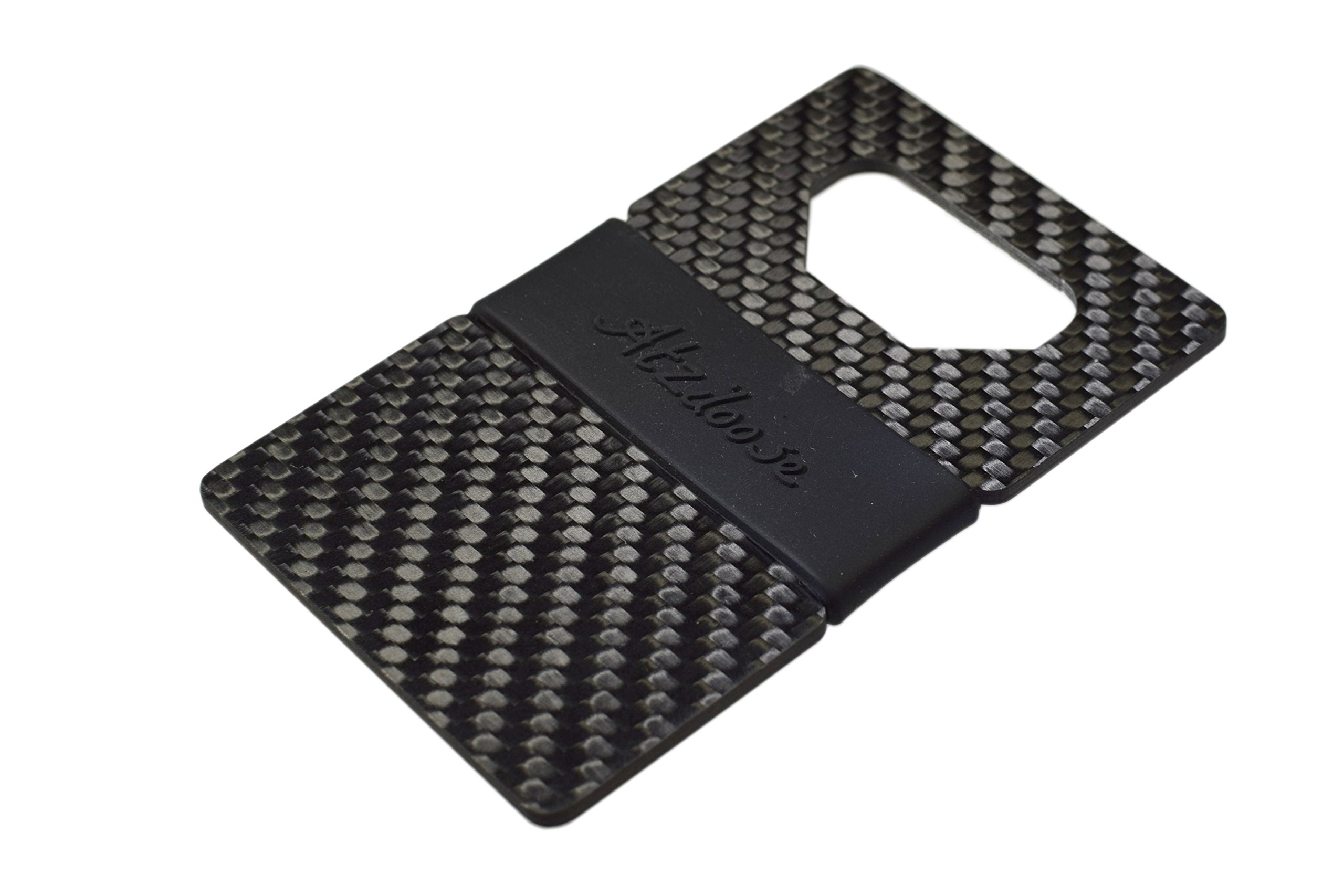 Atziloose Carbon Fiber Money Clip Band Bottle Opener Stocking Stuffers for Him Christmas Gifts for Him