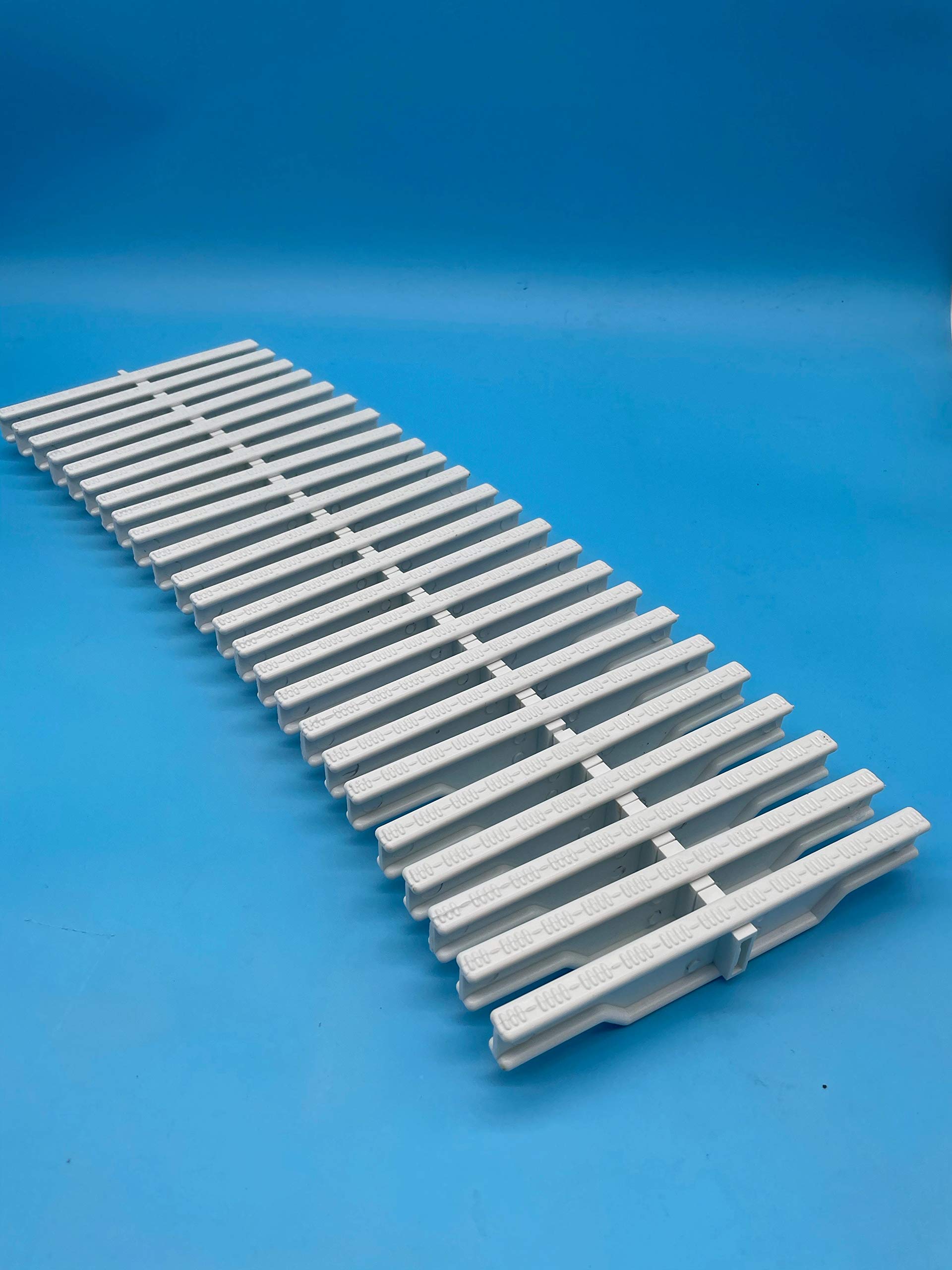 PI Rejilla Biselada 195mm x 22mm Piscina | Rejilla Trasversal Adaptable a Curvas | Medidas Universales | Compatible con Rejillas Astral | PoolIberica (48 Unidades (Aprox: 1 Metro))