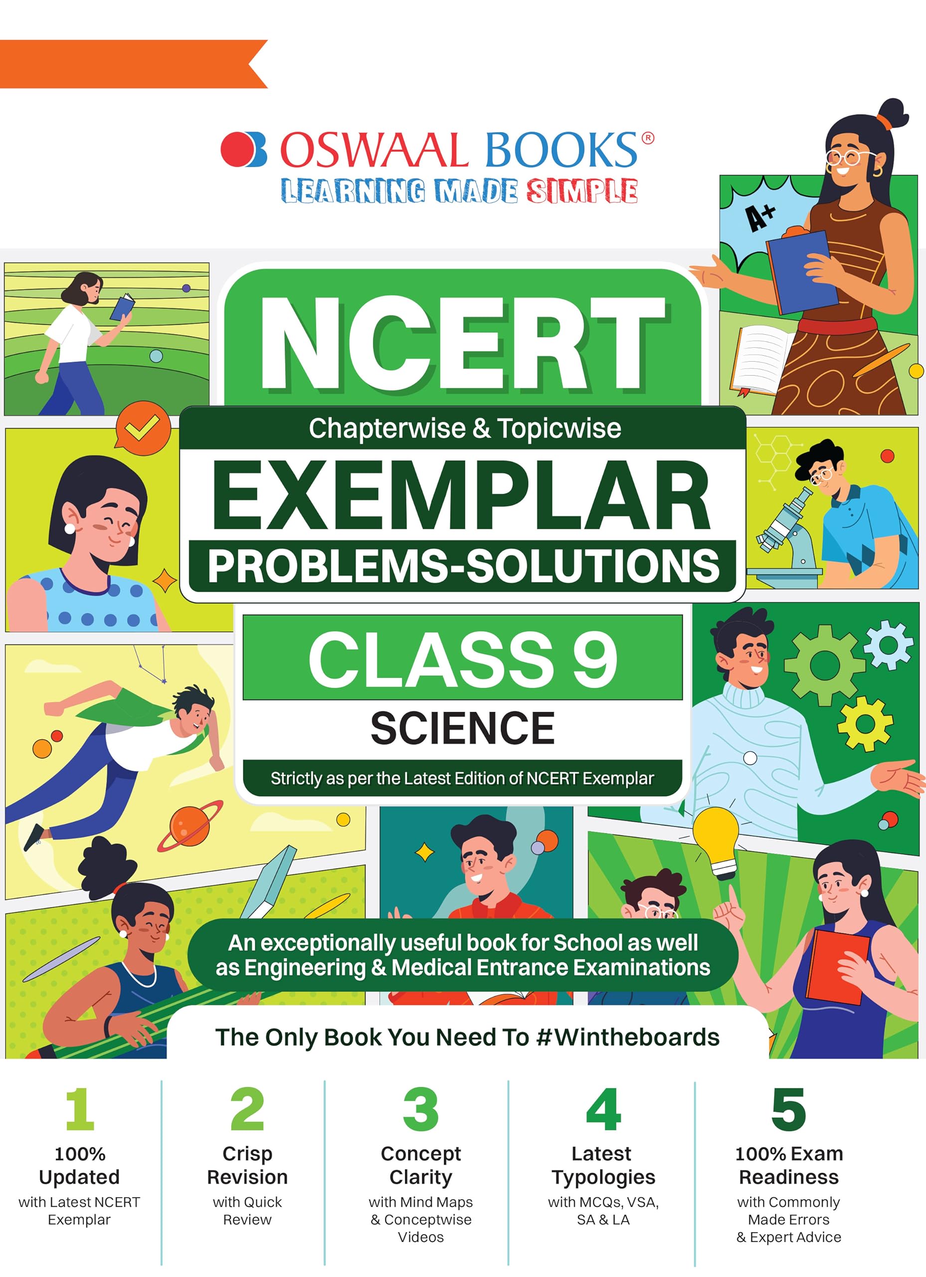 Oswaal NCERT Exemplar (Problems - Solutions) Class 9 Science Book For 2024 Exam