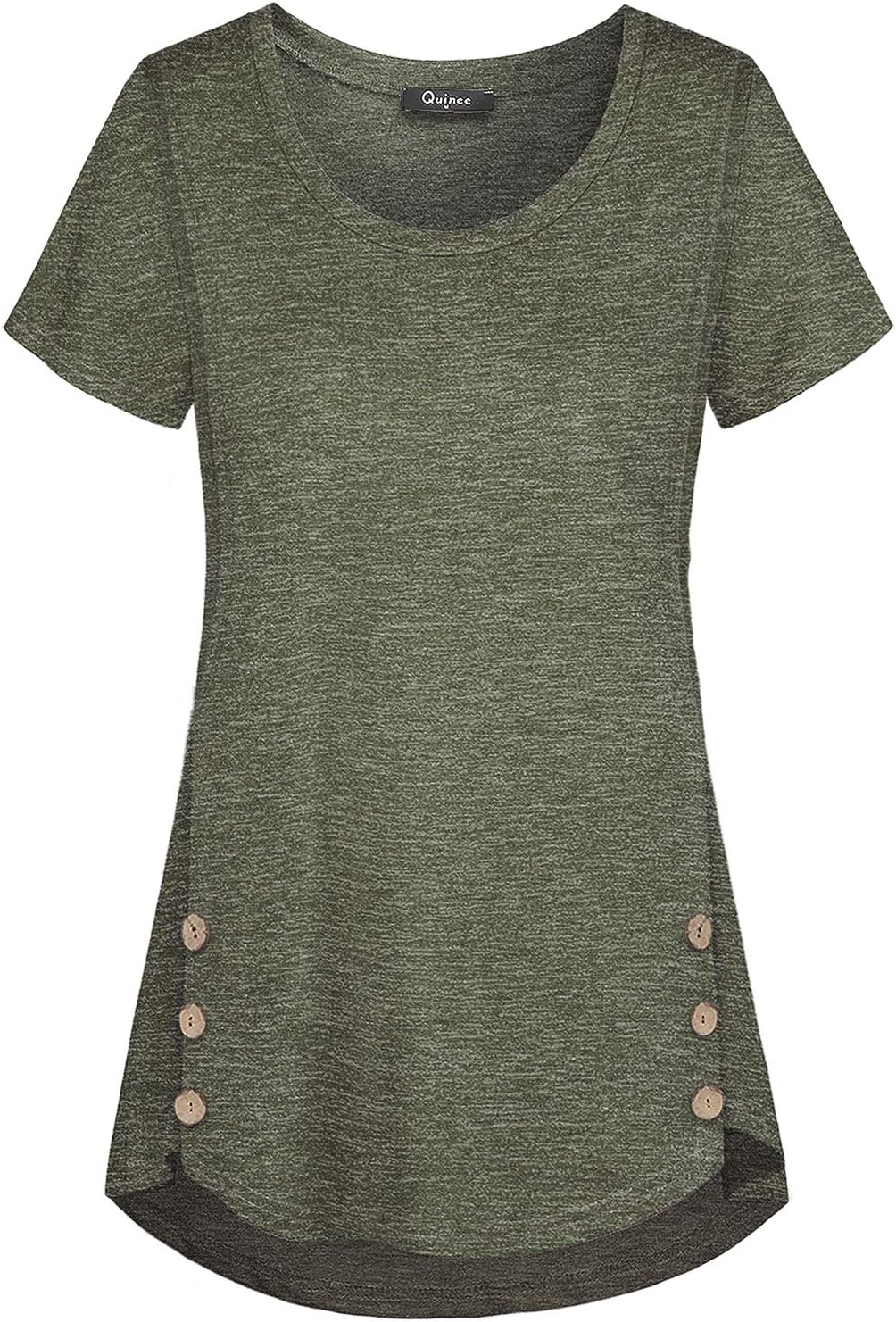 Quinee Women's Casual Button Side Nursing Tops Maternity Breastfeeding Tunic - Image 2