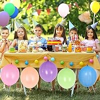 Vista 27 de rubfac 25 globos de perforación, recuerdos de fiesta para niños, globo hinchable de neón grueso y resistente para rellenos de huevos de Pascua