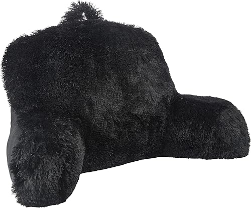 Miniatura 6 de Klear Vu Almohada de apoyo de espalda lanuda para adultos y niños, soporte lumbar y brazo en cama, silla, sofá, sofá y suelo, almohada de lectura