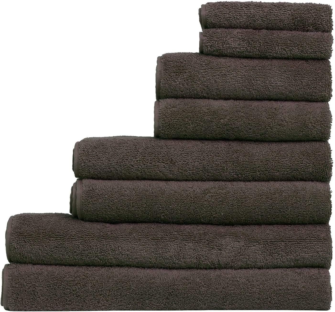 Luxury Extra Large 8-Piece Turkish Towel Set with 4 Bath Towels (30x60 and 24X48) - Chocolate : Home & Kitchen