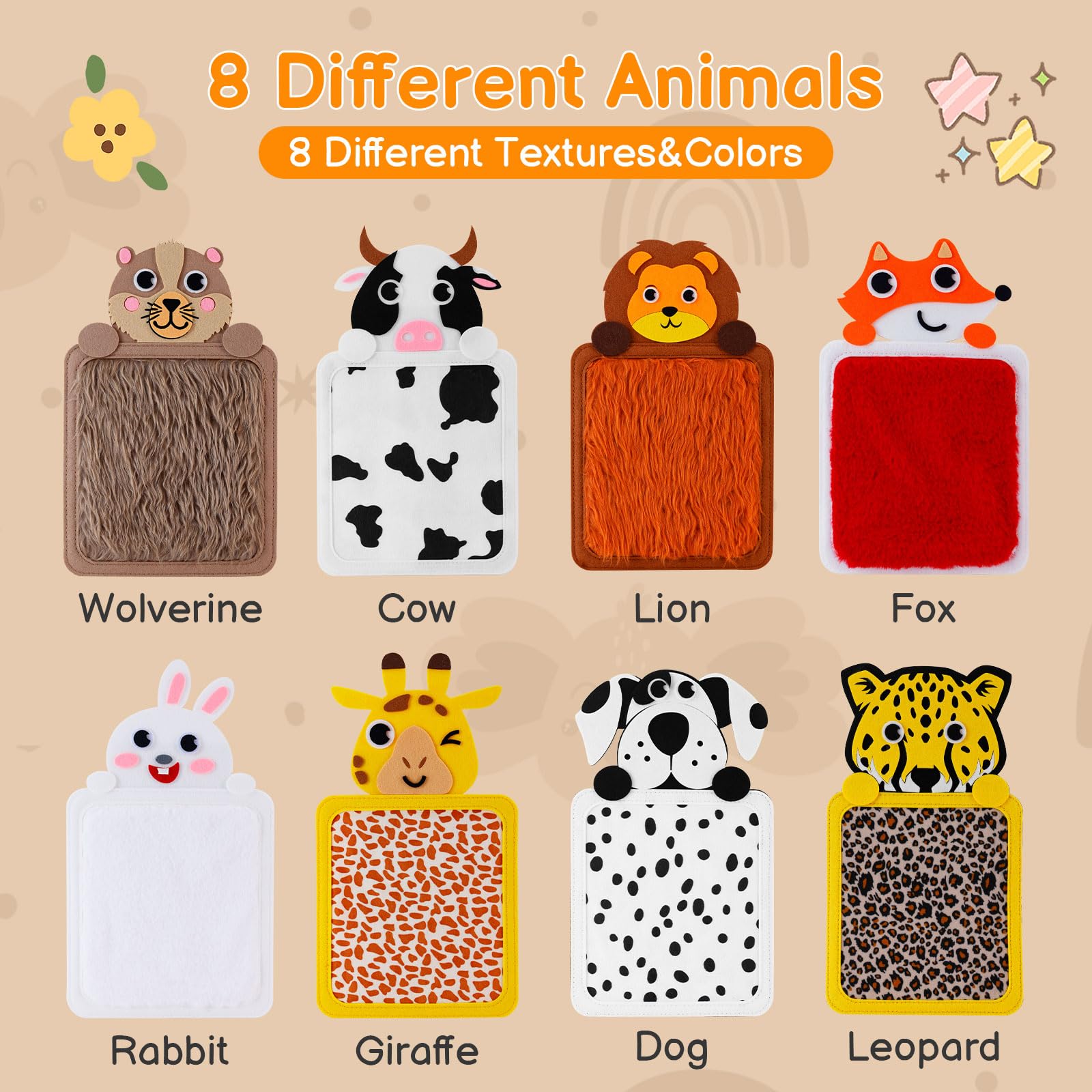 Tapis Sensoriel Enfant Autiste 8 Pièces Jouets Sensoriels Tactiles Dalles de Sol