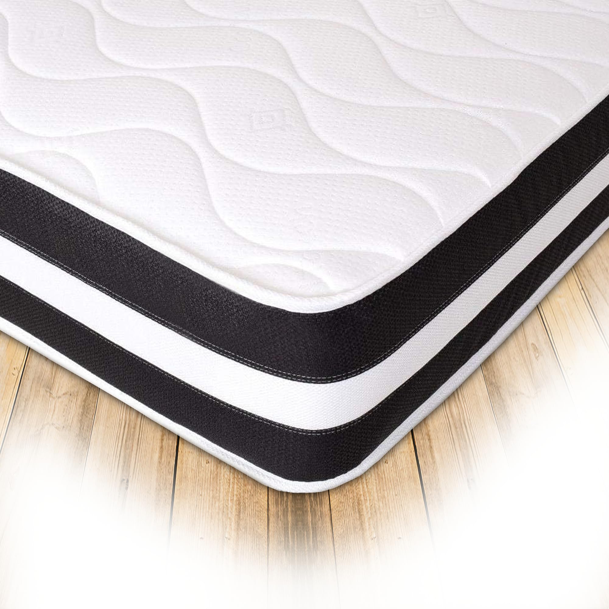 Starlight Beds 3D Quilted Small Single Mattress. 20cm Deep Sprung Mattress, Soft Comfort. 2ft6 x 6ft3 (75cm x 190cm)