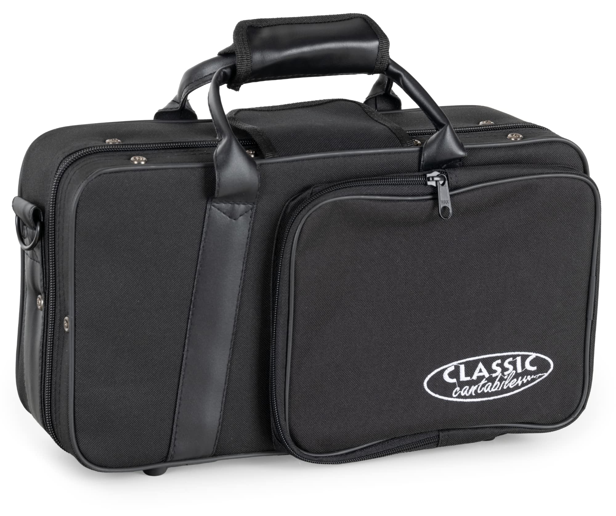 Classic Cantabile CLK-20 Kunststoff Klarinette (deutsche Giffweise, 20 Klappen, 6 Ringe, Ebonit Korpus, inkl. Koffer und Putztuch)