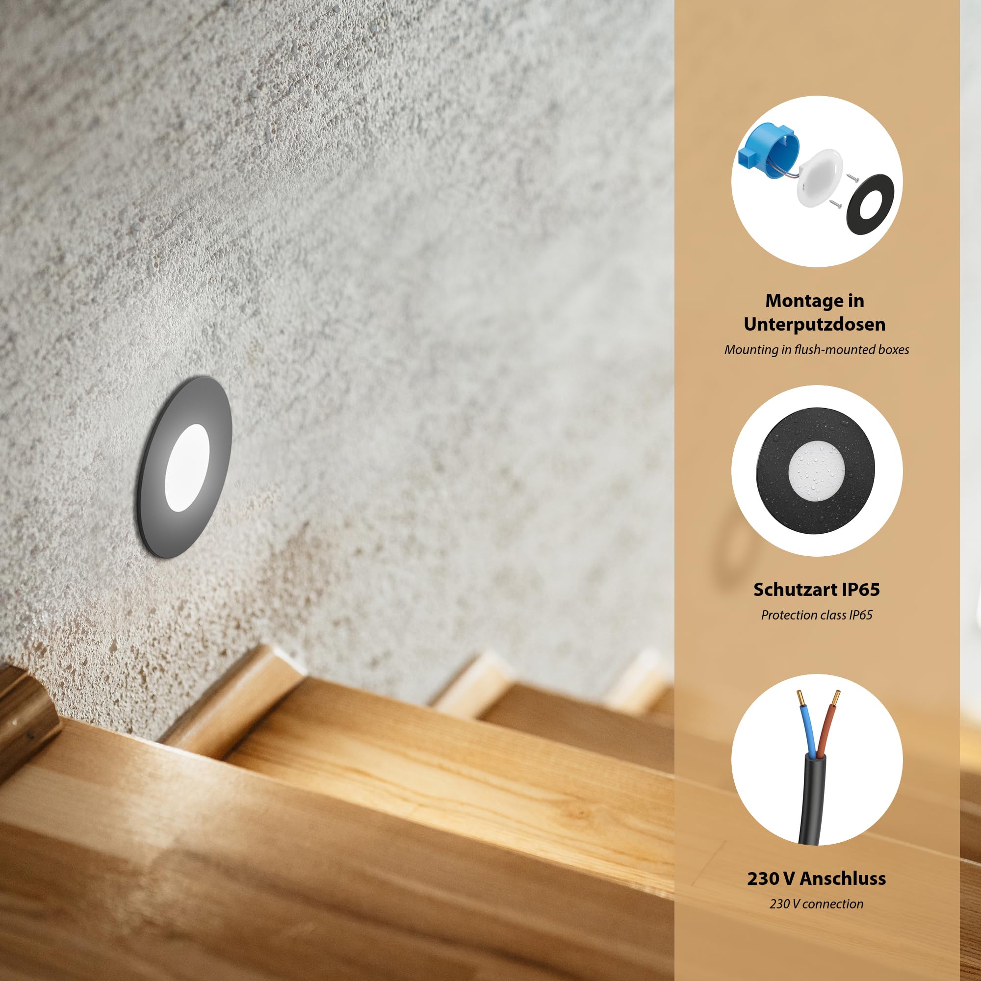 FABAS LUCE Irving 2 Lampada Da Incasso A Pavimento, LED Acciaio Inox - Foto 4