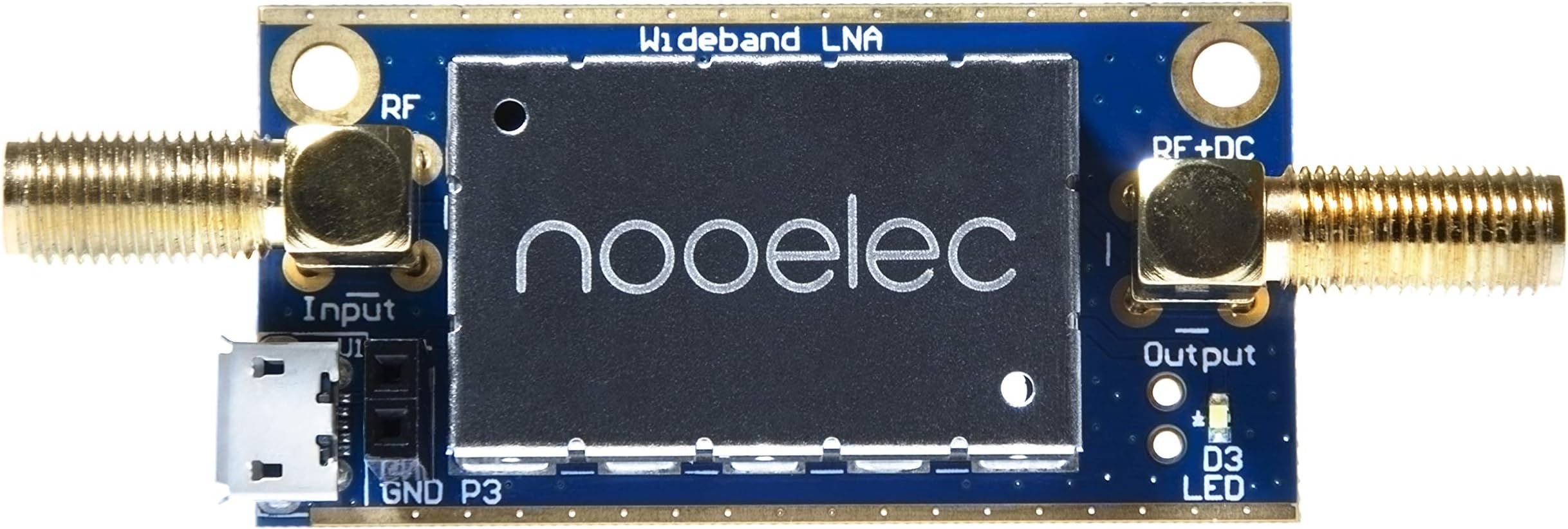 Lana Barebones - Ultra Low-Noise Amplifier (LNA) Module for RF & Software Defined Radio (SDR). Wideband and Linear 20MHz-4000MHz Frequency Capability with Bias Tee & USB Power Options