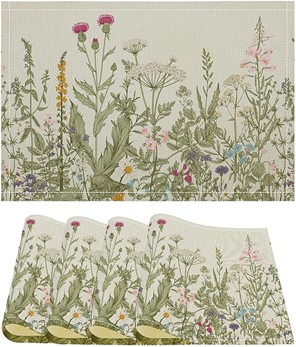 Miniatura 20 de Juego de 4 manteles individuales de mármol dorado y gris, pintura abstracta moderna, arte impreso, manteles para mesa de comedor, restaurante,