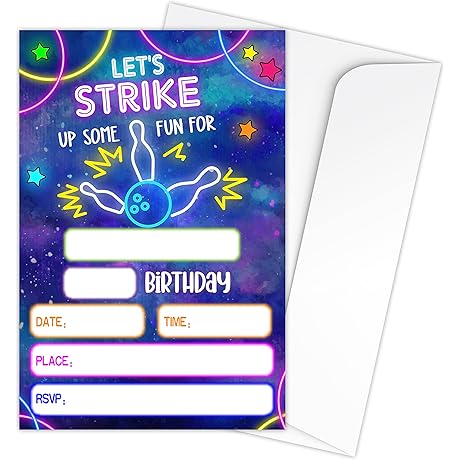 Birthday Party Invitations: Let's Strike Up Your Next Bowling Party Celebration