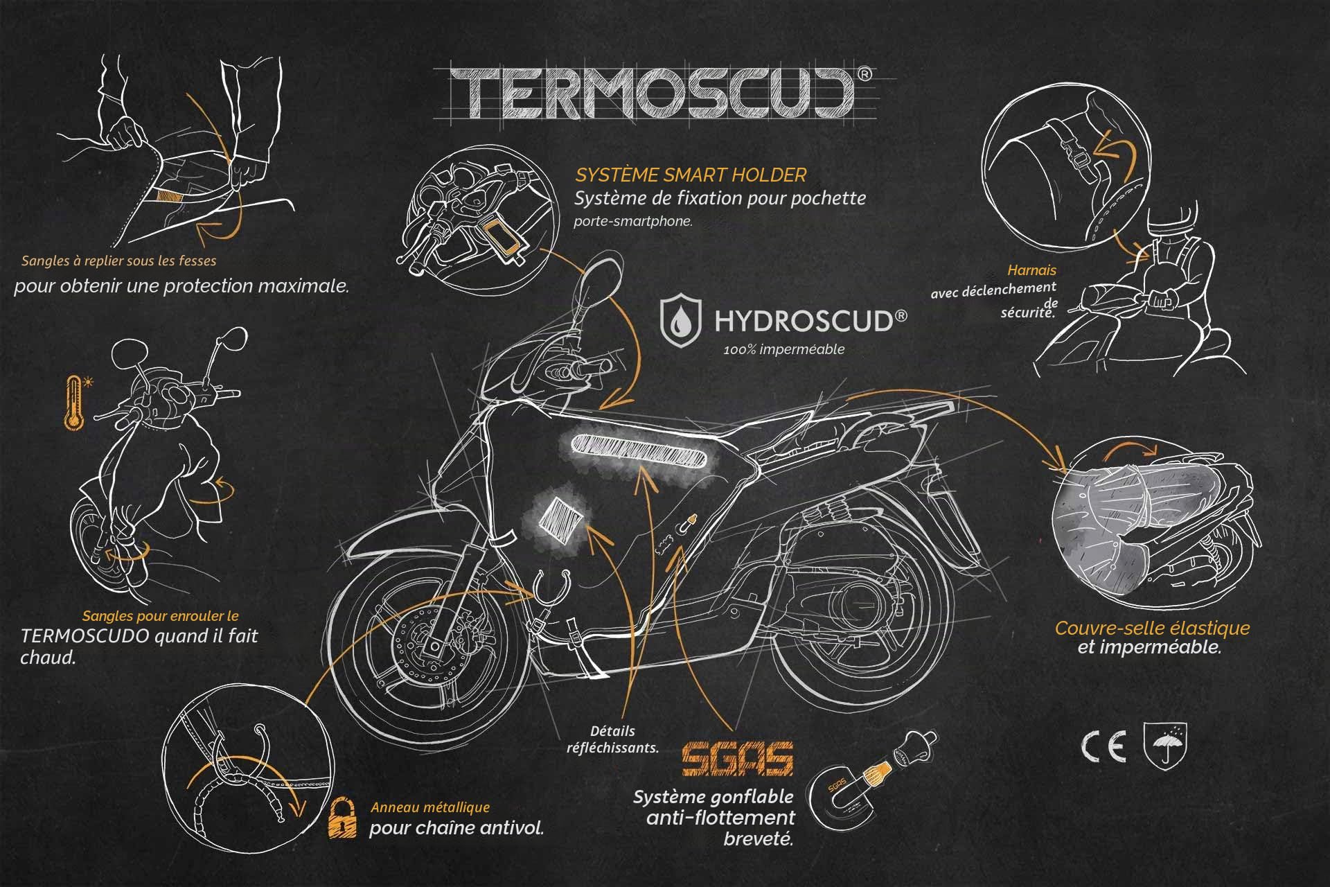 Tucano Urbano Mixte Termoscud TERMOSCUD, Nero, Taille unique EU