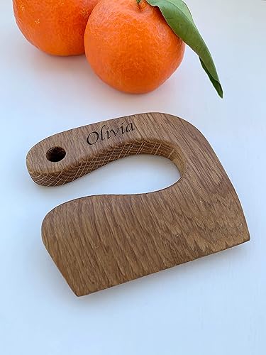 Miniatura 3 de Personalised Wooden Safe Knife for Kids, Kids Utensil Montessori Knife, Vegetable and Fruit Chopper