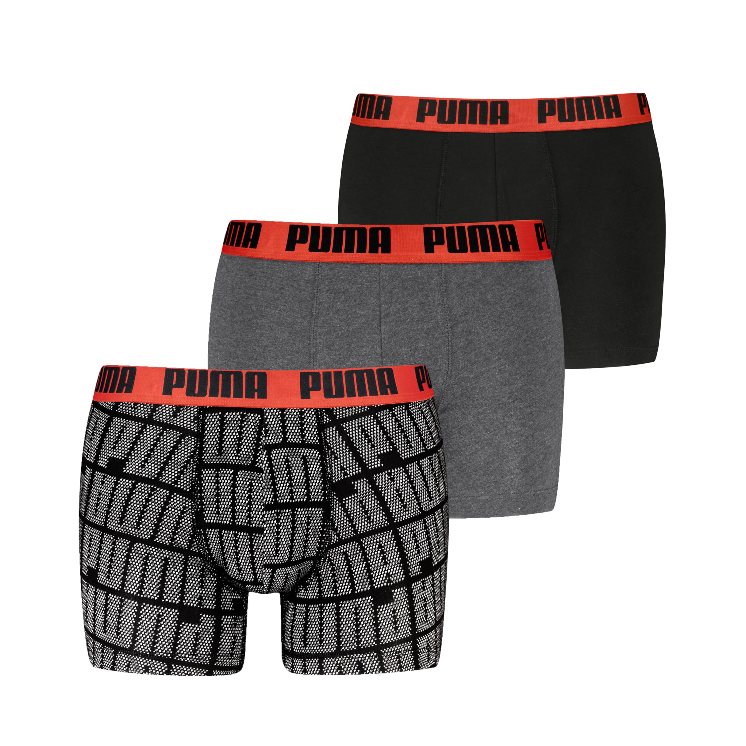 PUMA Herren Logo Print Boxer Briefs (3er Pack)