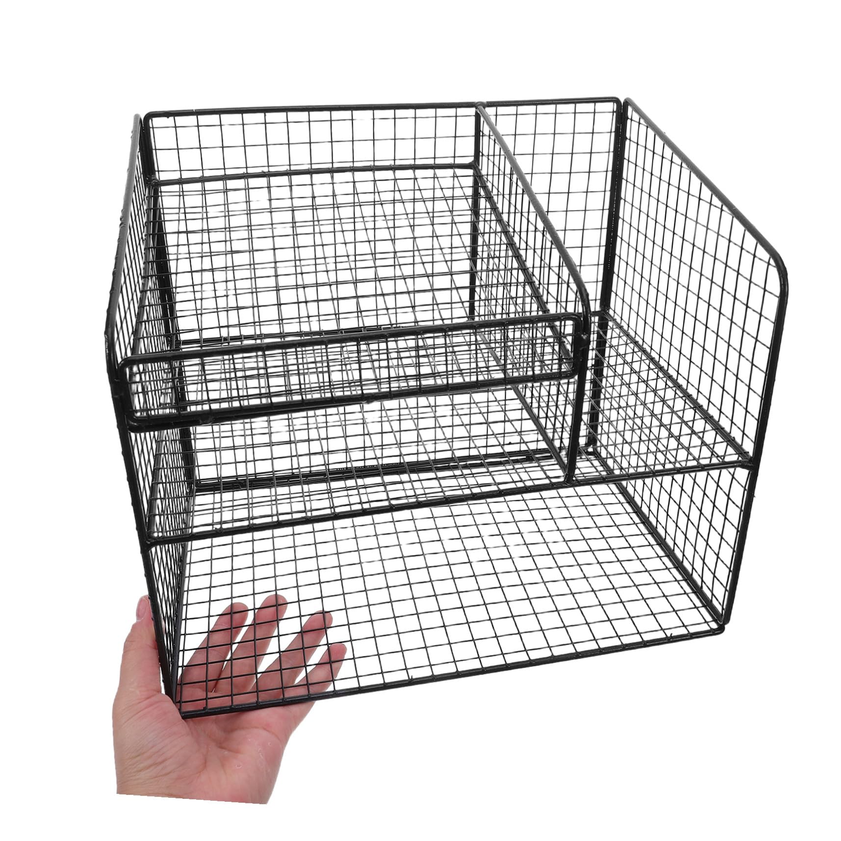 ULTECHNOVO Rack de stockage téléphonique plateau de document Organisateur de bureau bac à lettre phone stand for desk porte-documents de bureau organisateur de fichiers Black