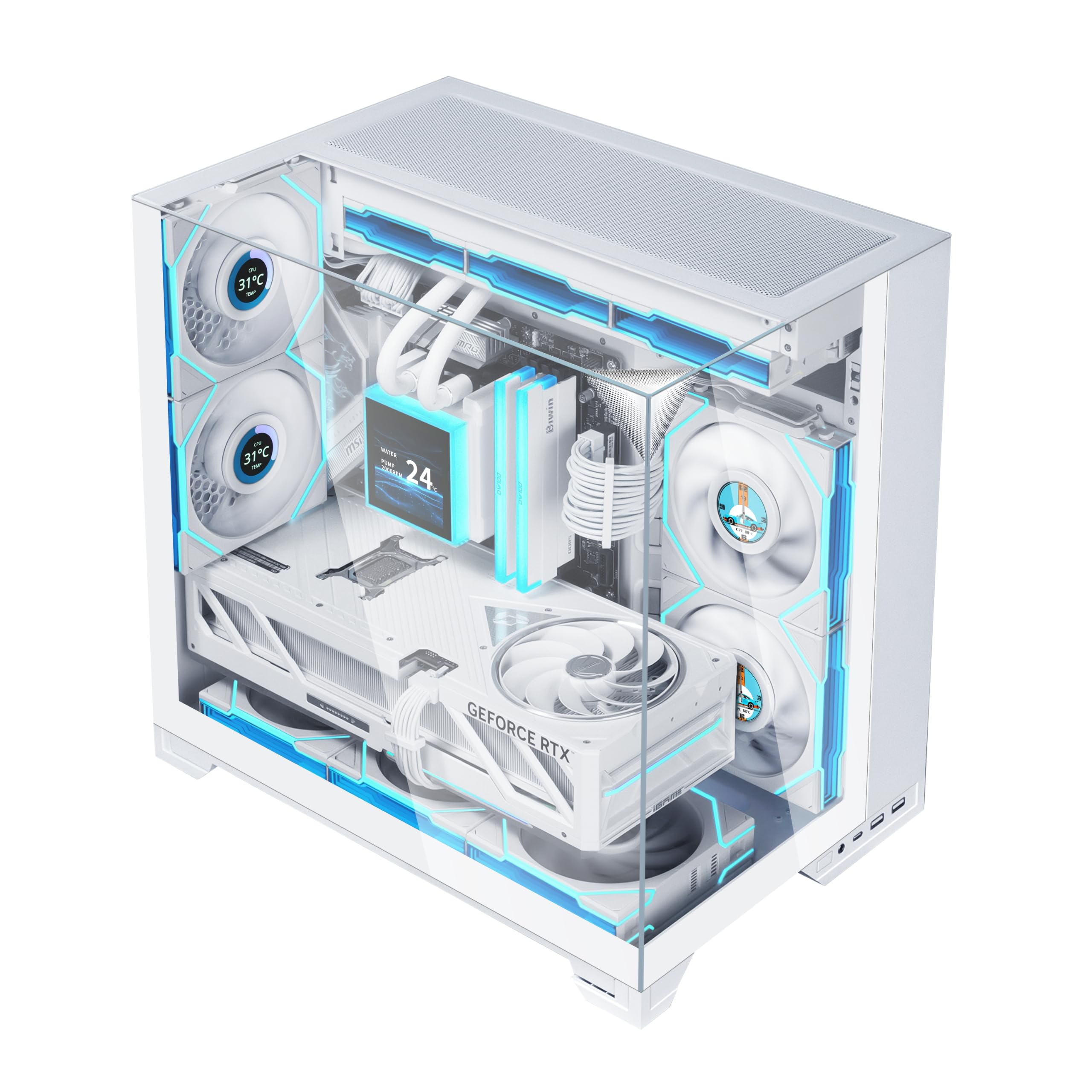 Amazon.com: Lian Li O11 Vision-M mATX PC Case, 1 x 140mm Fan, High