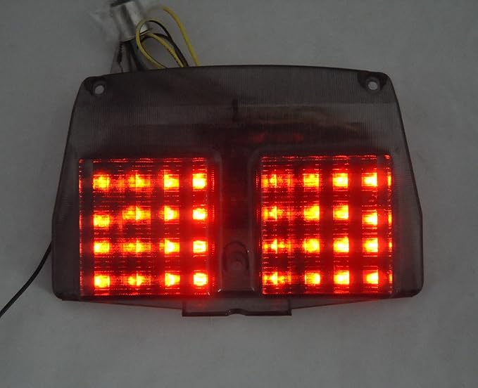 TOPZONE PARTS Smoke Lens Motorcycle Led Taillights Brake