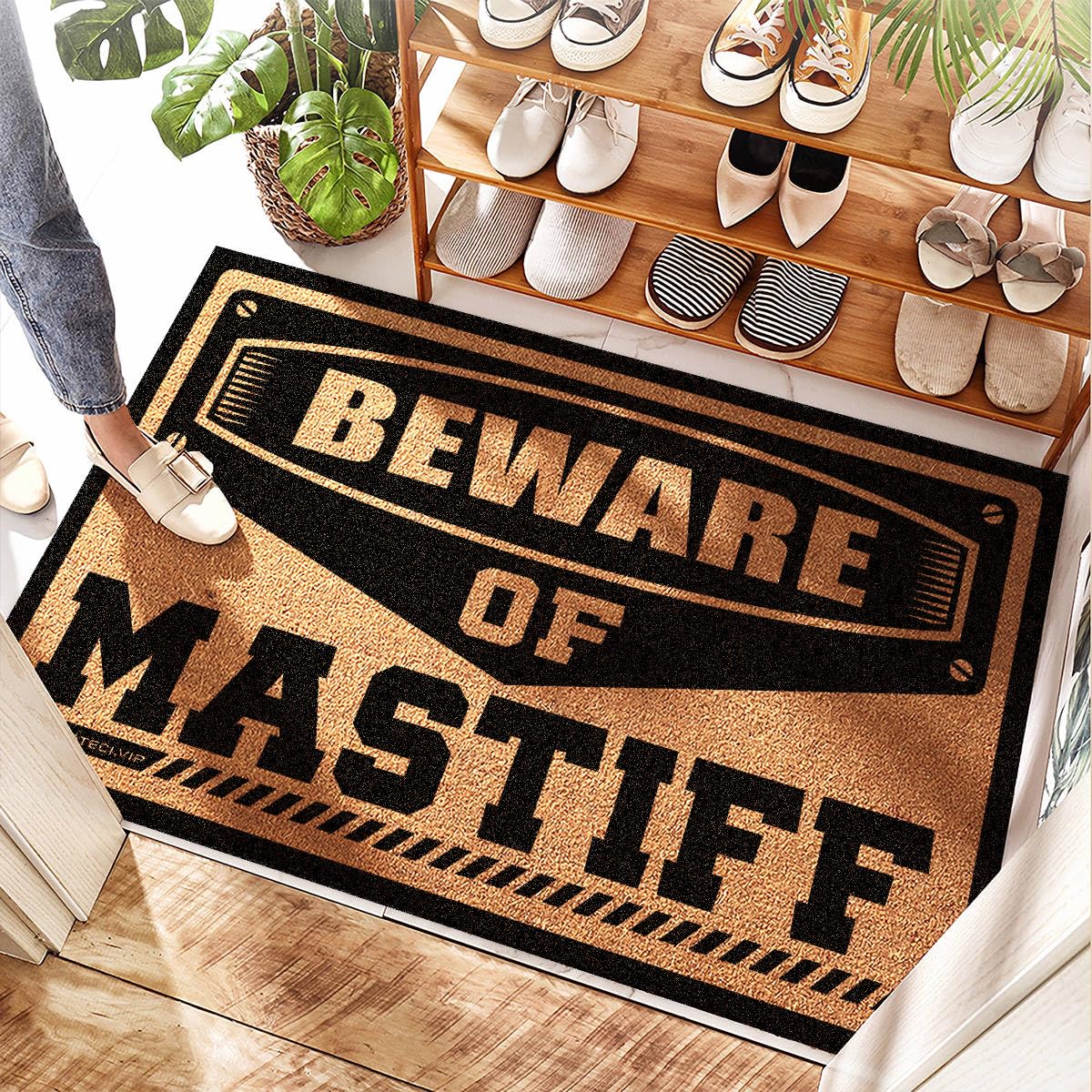 Tapis d'entrée industriel extérieur imperméable pour double porte et cuisine