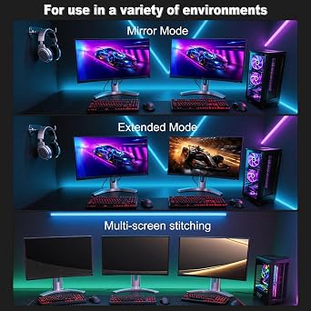 DisplayPort to HDMI 2.1 Cable 10FT 8K@60Hz 4K@120Hz Uni-Directional DP (Source) to HDMI (Display) Braided Cord Supports HDCP 2.3 HDR10 Display Port for AMD,NVIDIA,and PC