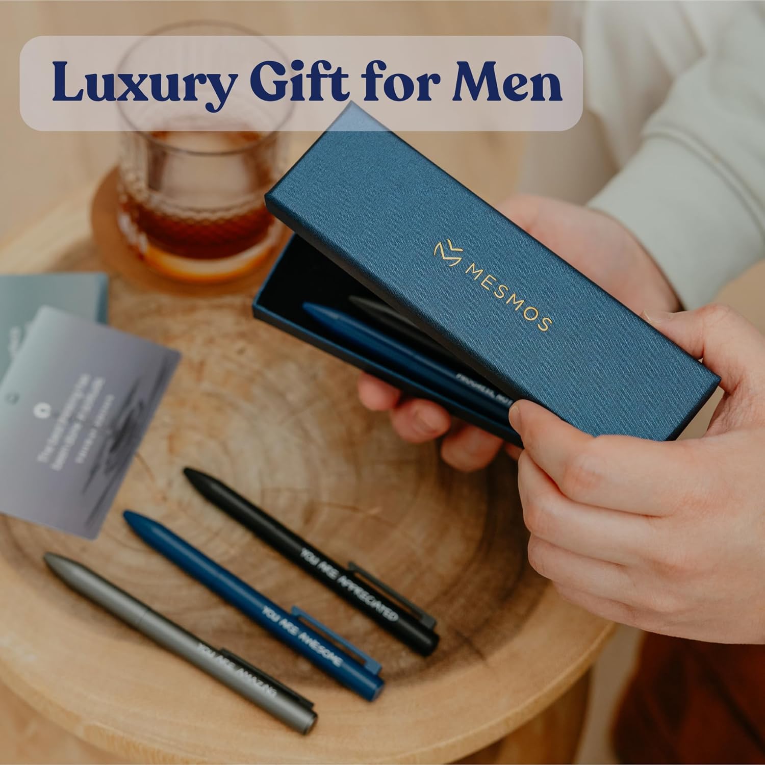 MESMOS 3pk Luxury Metal Ballpoint Pens, Administrative Professional Day Gifts, Teacher Appreciation Gifts Ideas, Teachers Supplies, Thank You Gift Men, Cool Desk Accessories, Nice Pens for Mens