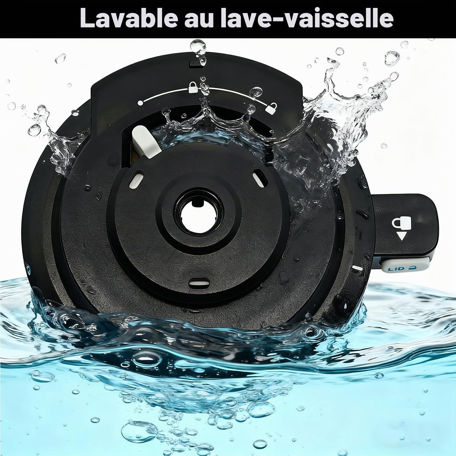 Couvercle de Bol Extérieur, Couvercle de Rechange Compatible avec Ninja Swirl by CREAMi Sorbetière et machine NC701EU NC701 NC700, Pièces de Rechange Accessoire pour Ninja Creamy Swirl (Sans Palette)