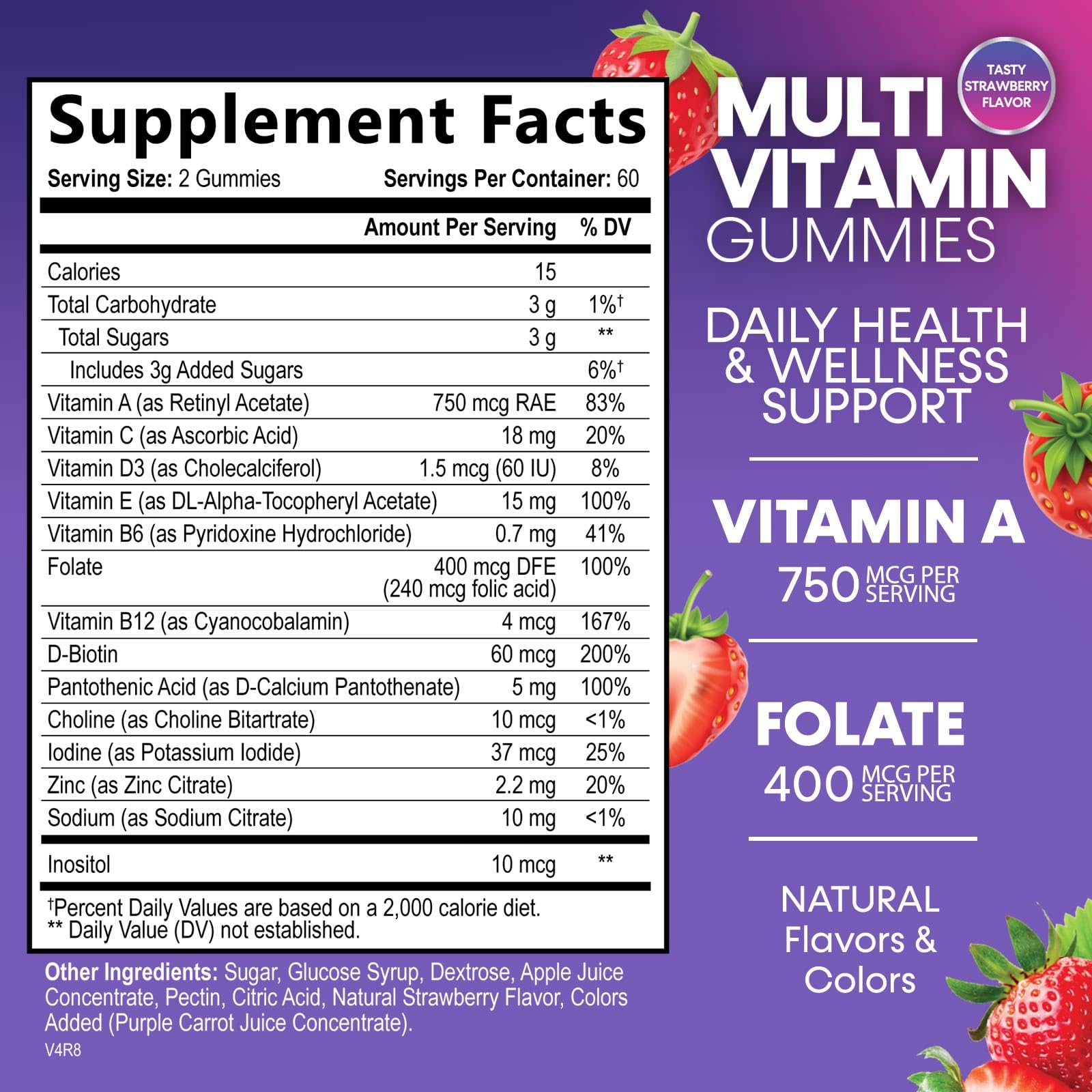 Multivitamin Gummies for Adults - Daily Adult Multivitamins Gummy with Vitamins A, C, D, B12 for Women & Men, Immune Support Gummy Multivitamins Supplement, Adult Multi VIT Vitamin - 120 Gummies — Amazon image 2